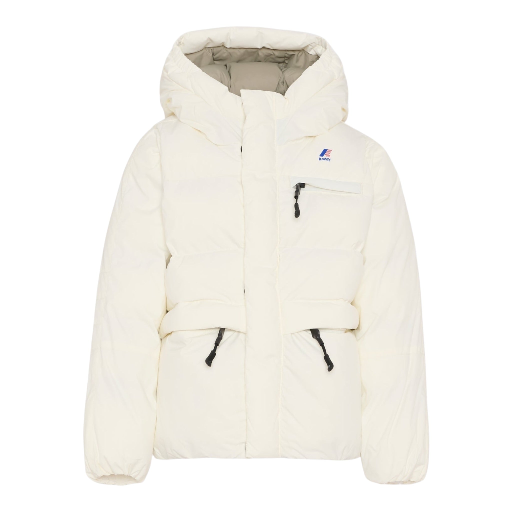 K-Way Giubbino tinta unita con Cappuccio Panna per Bambino K6141CWX PANNA K-WAY 