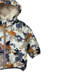 K-Way Giubbino Fantasia Militare con Cappuccio Multicolor per Bambino K7122NW MULTICOLOR K-WAY 
