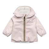 K-Way Giubbino Reversibile Bicolore con Zip E Cappuccio Bianco/Rosa per Neonata K71338WX BAINCO/ROSA K-WAY 
