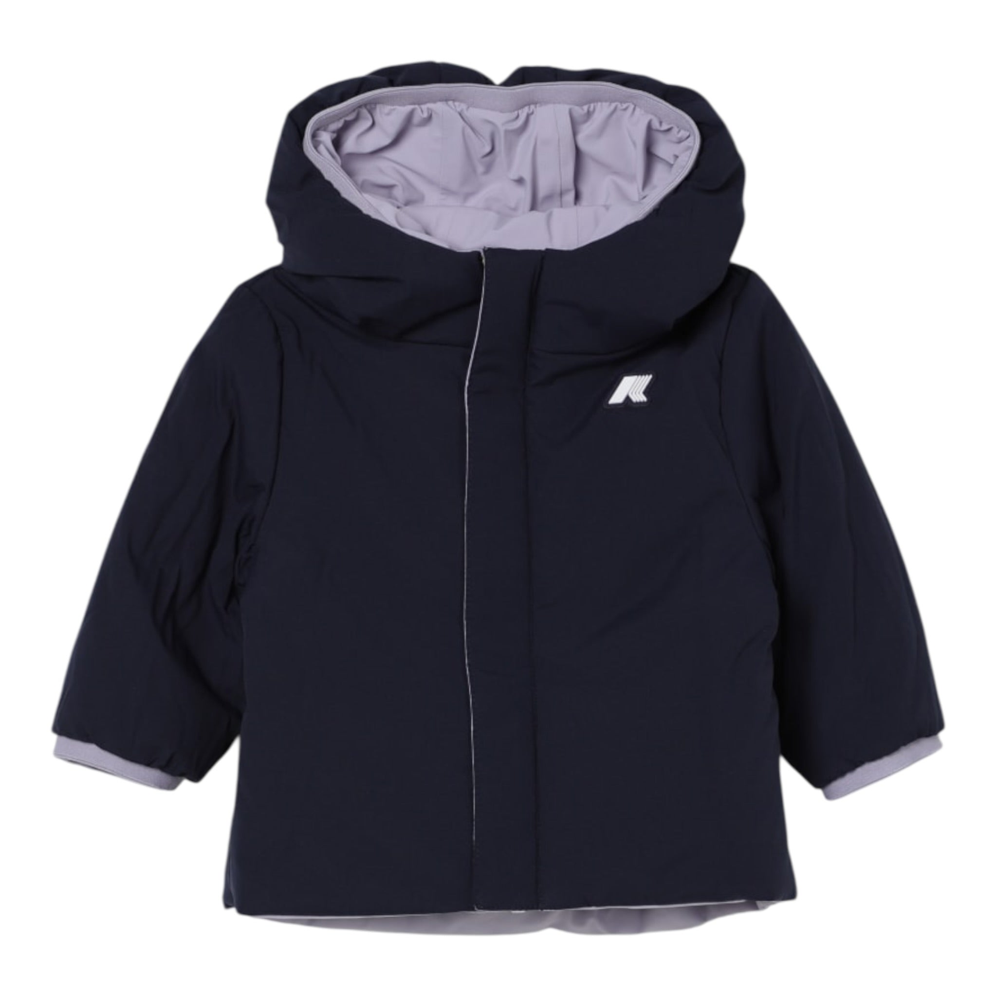 K-Way Giubbino Reversibile Bicolore con Zip E Cappuccio Lilla/Blu per Neonato K71338WXX LILLA/BLU K-WAY 