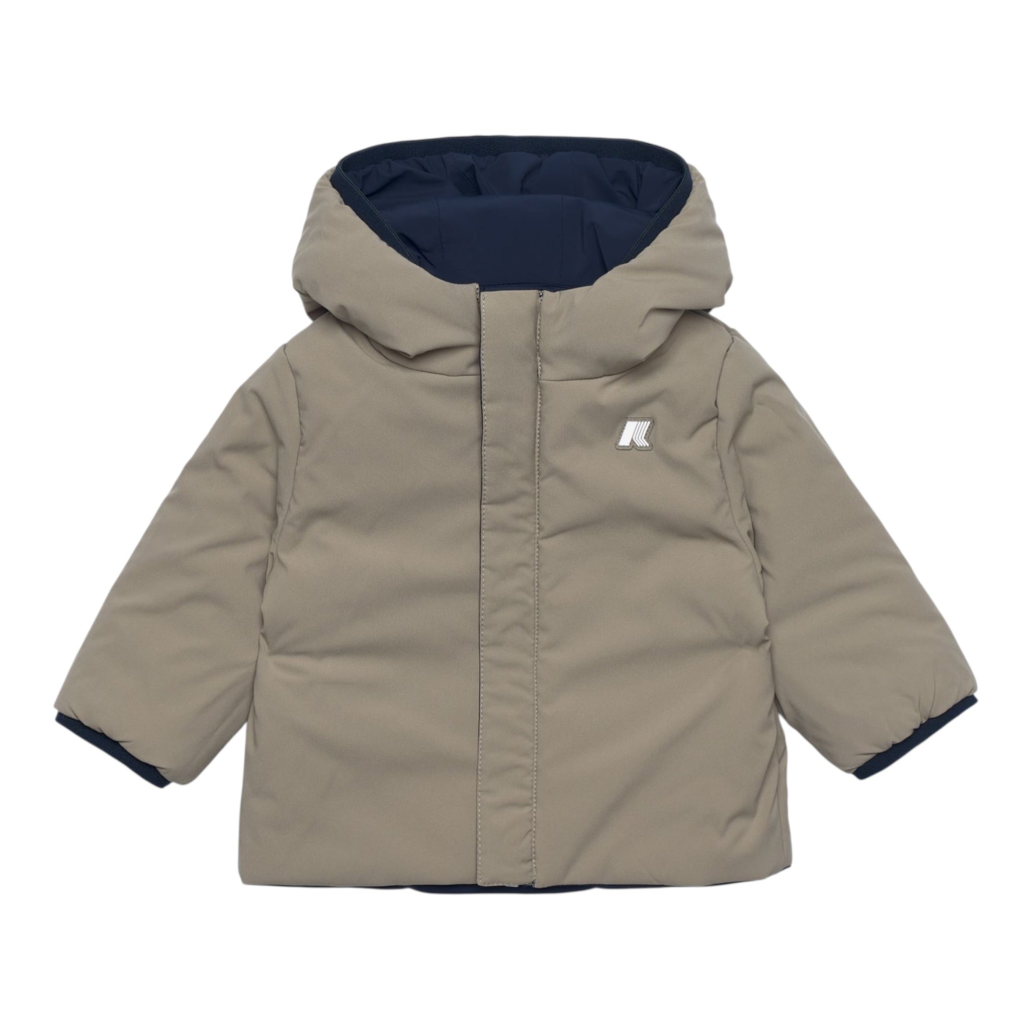 K-Way Giubbino Reversibile Bicolore con Zip E Cappuccio Blu/Verde per Neonato K71338WXXX BLU/VERDE K-WAY 