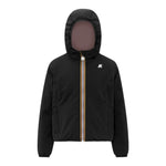 K-Way Giubbino Reversibile Bicolore con Zip E Cappuccio Rosa/Nero per Bambina K71339W ROSA/NERO K-WAY 