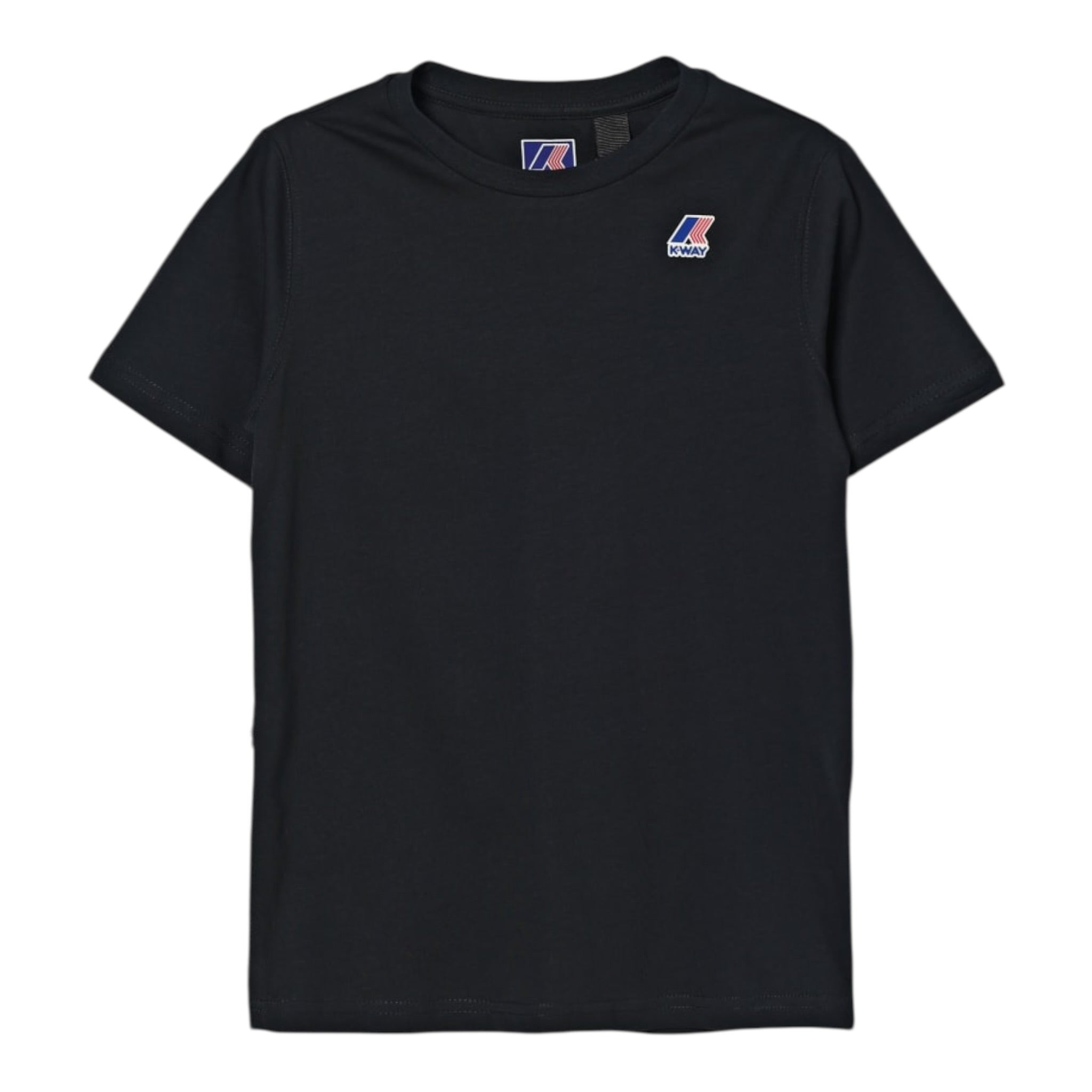 K-Way T-Shirt Girocollo tinta unita con Logo Nero per Bambino K7133YWOX NERO K-WAY 