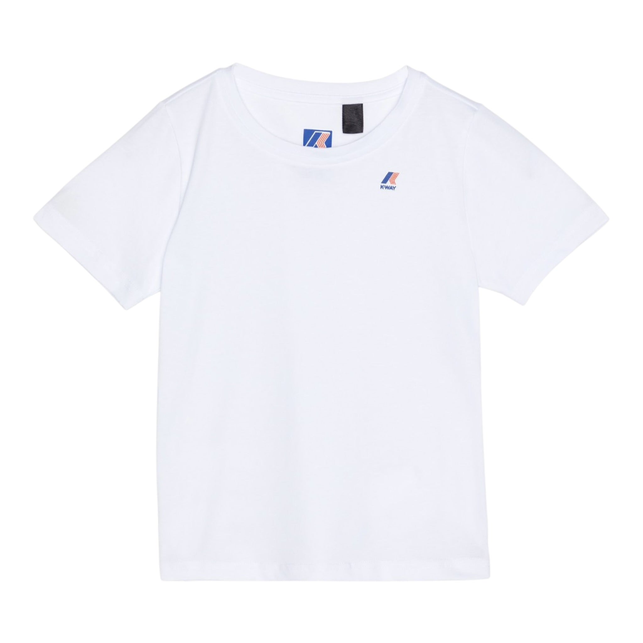 K-Way T-Shirt Girocollo tinta unita con Logo Bianco per Bambino K7133YWOXX BIANCO K-WAY 