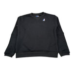 K-Way Felpa tinta unita Girocollo con Logo Nero per Bambina K7141TW NERO K-WAY 