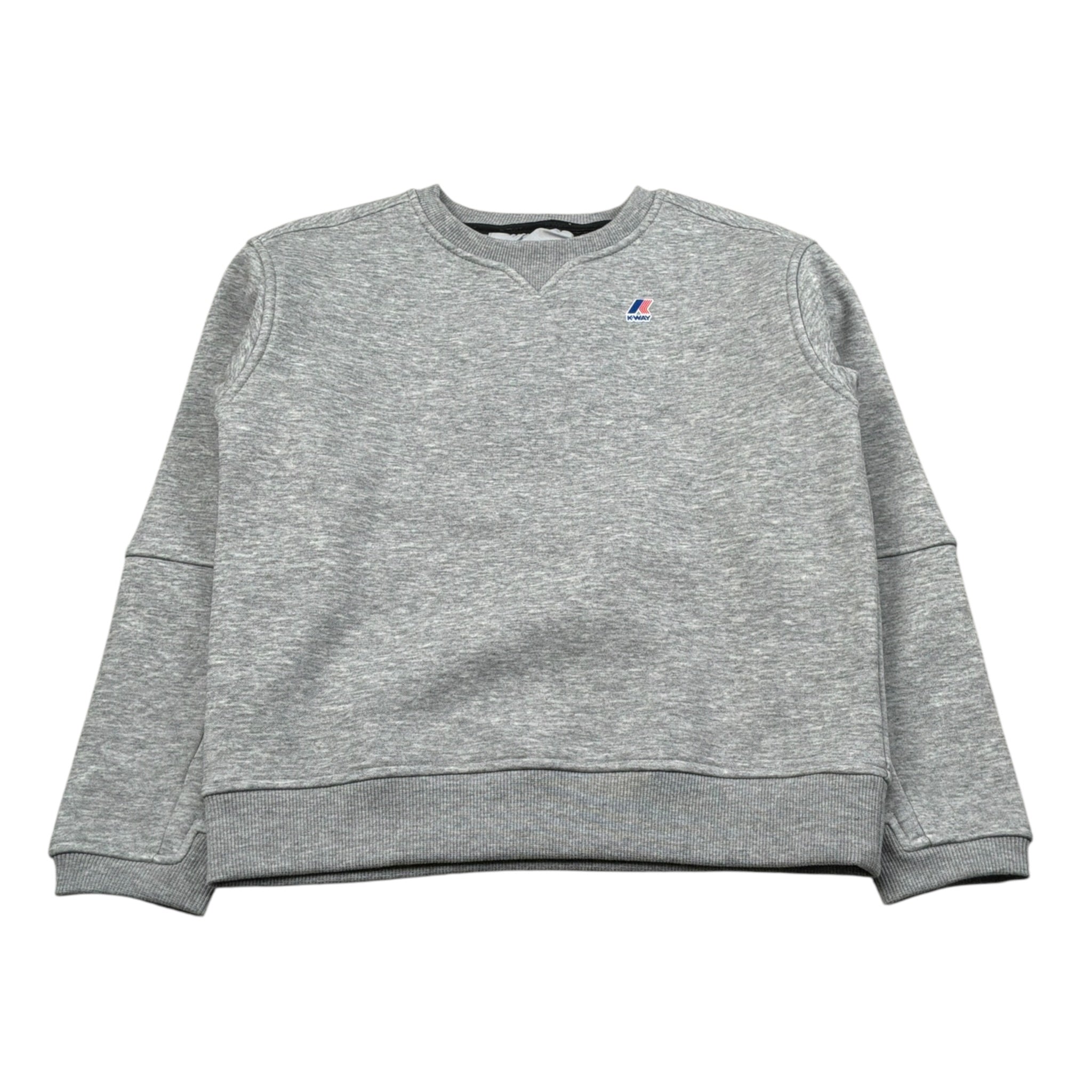 K-Way Felpa tinta unita Girocollo con Logo Grigio per Bambino K7141TWX GRIGIO K-WAY 