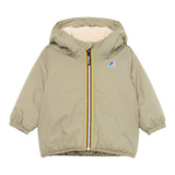 K-Way Giubbino tinta unita con Zip E Cappuccio Verde per Neonato K7142RWX VERDE K-WAY 