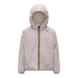 K-Way Giubbino Tricolore con Cappuccio Rosa per Bambina K7142TWXX ROSA K-WAY 