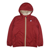 K-Way Giubbino Tricolore con Cappuccio Rosso per Bambina K7142TWXX ROSSO K-WAY 