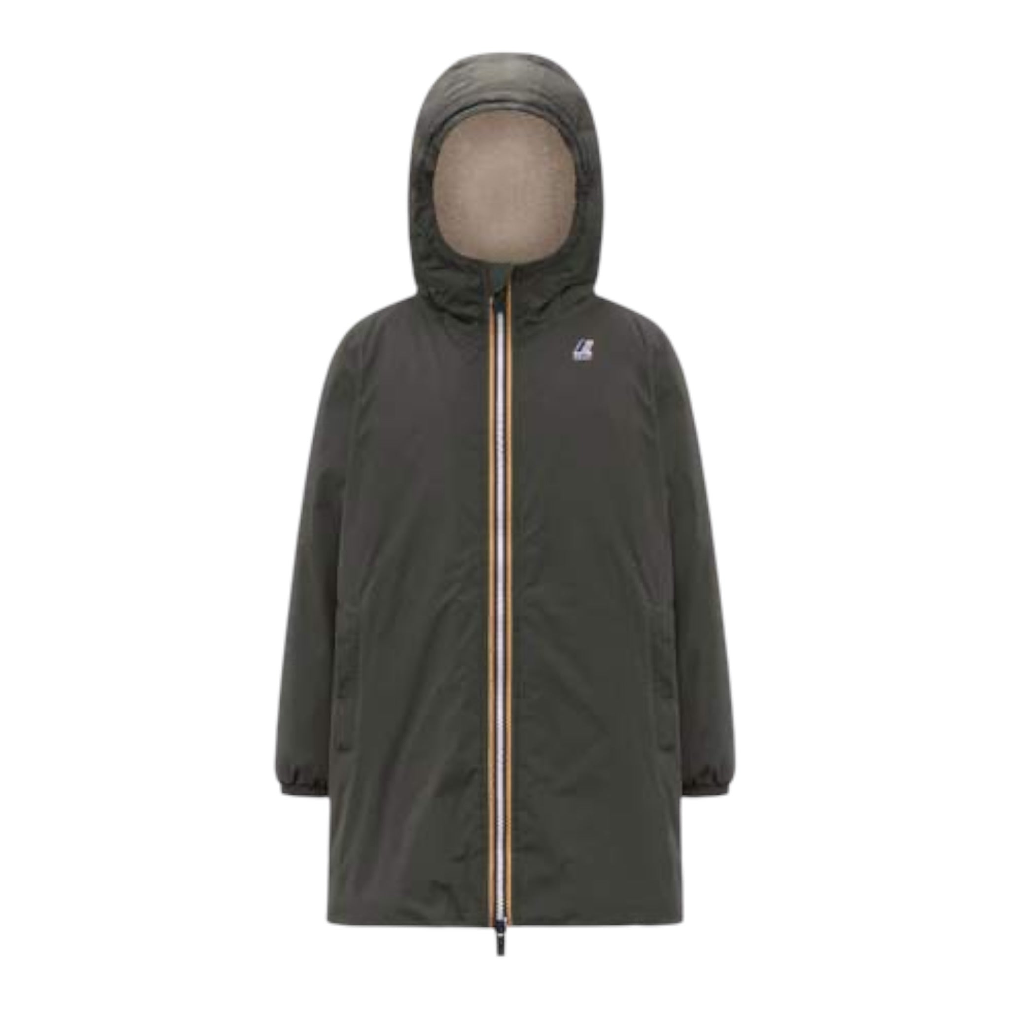 K-Way Giubbino tinta unita con Cappuccio Verde per Bambino K7142UWX VERDE K-WAY 