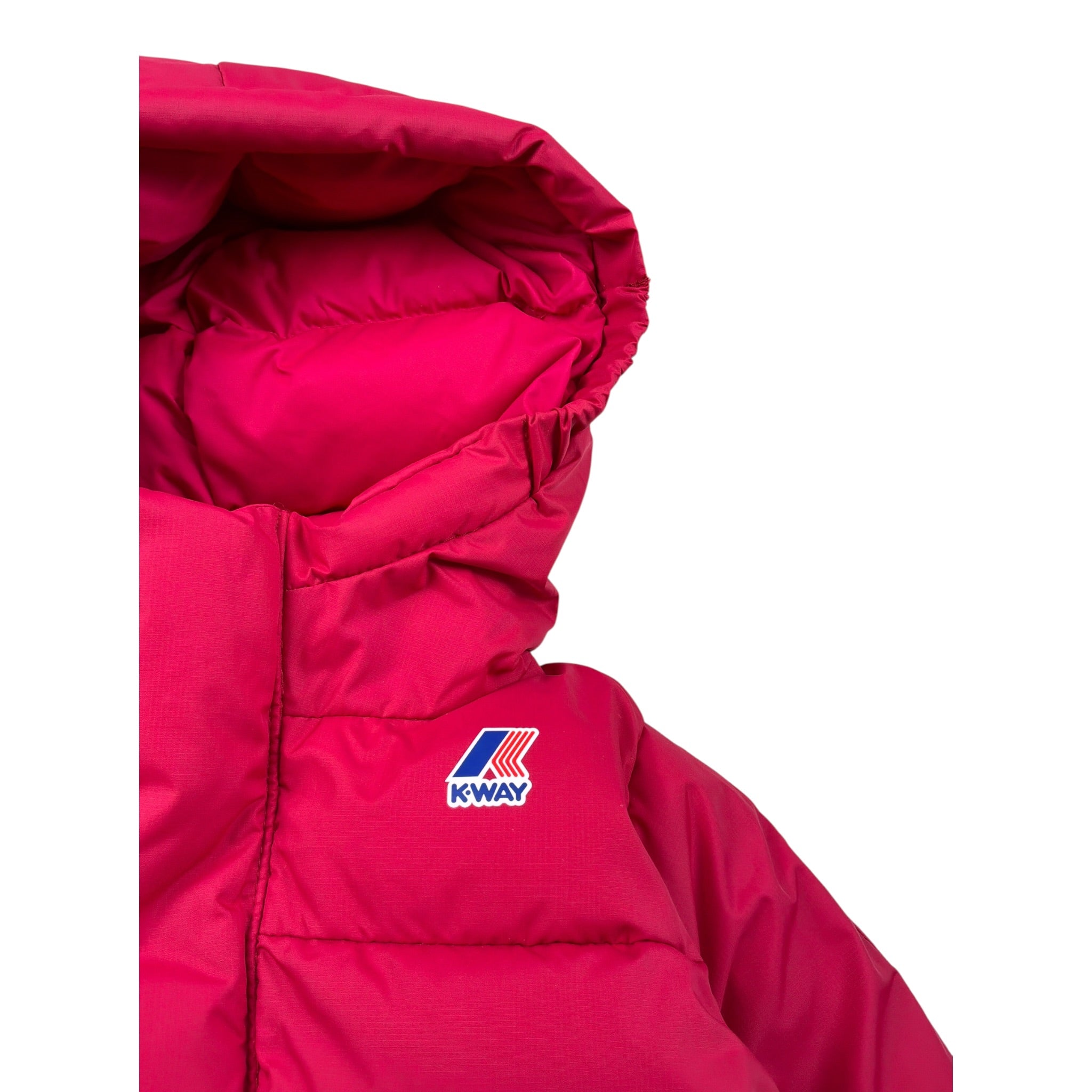 K-Way Giubbino tinta unita con Cappuccio Fuxia per Neonata K7142VWAX FUXIA K-WAY 