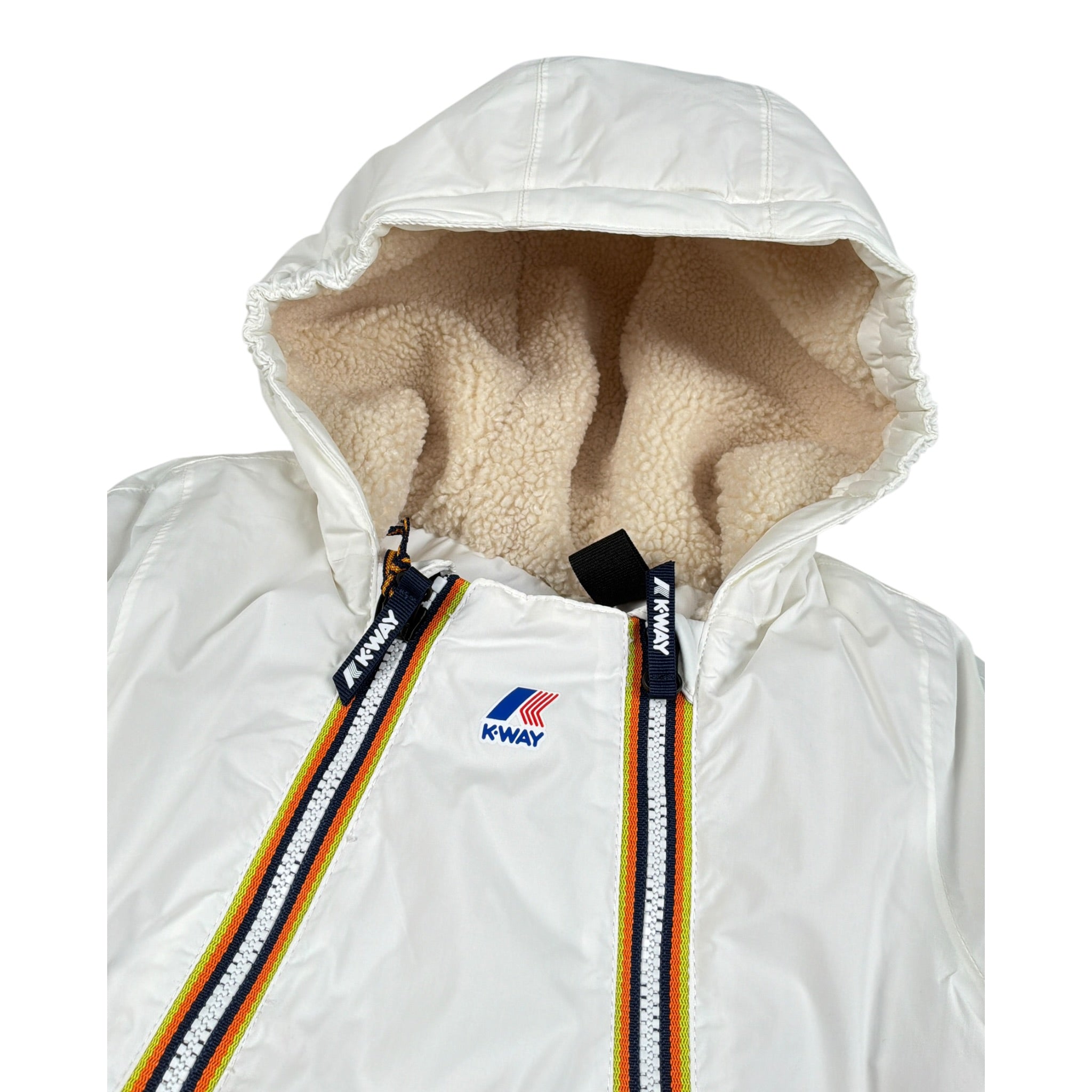 K-Way Eskimo tinta unita con Cappuccio Bianco per Neonato K8134PWX BIANCO K-WAY 