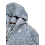 K-Way Tutina Teddy tinta unita con Cappuccio Azzurro per Neonato K8138YW AZZURRO K-WAY 