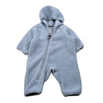 K-Way Tutina Teddy tinta unita con Cappuccio Azzurro per Neonato K8138YW AZZURRO K-WAY 