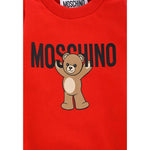 Moschino Abito Girocollo tinta unita con Logo Rosso per Bambina MDV0CV ROSSO MOSCHINO 