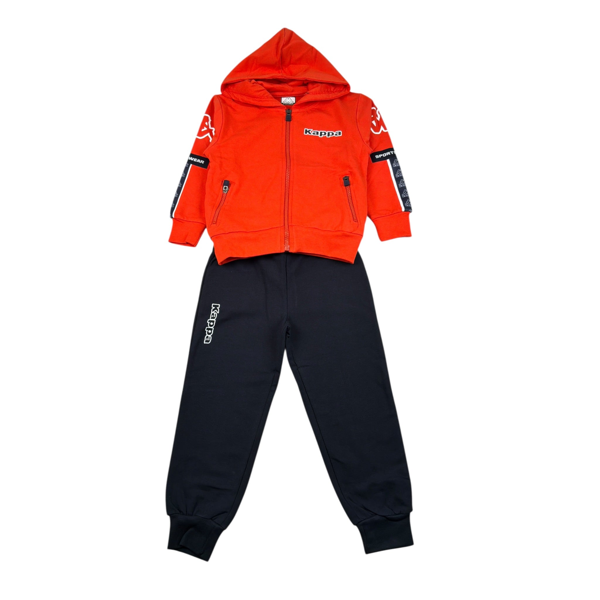 Kappa Completo 2 Pezzi Felpa-Pantalone Arancione per Bambino 80B1T0062 ARANCIONE KAPPA 
