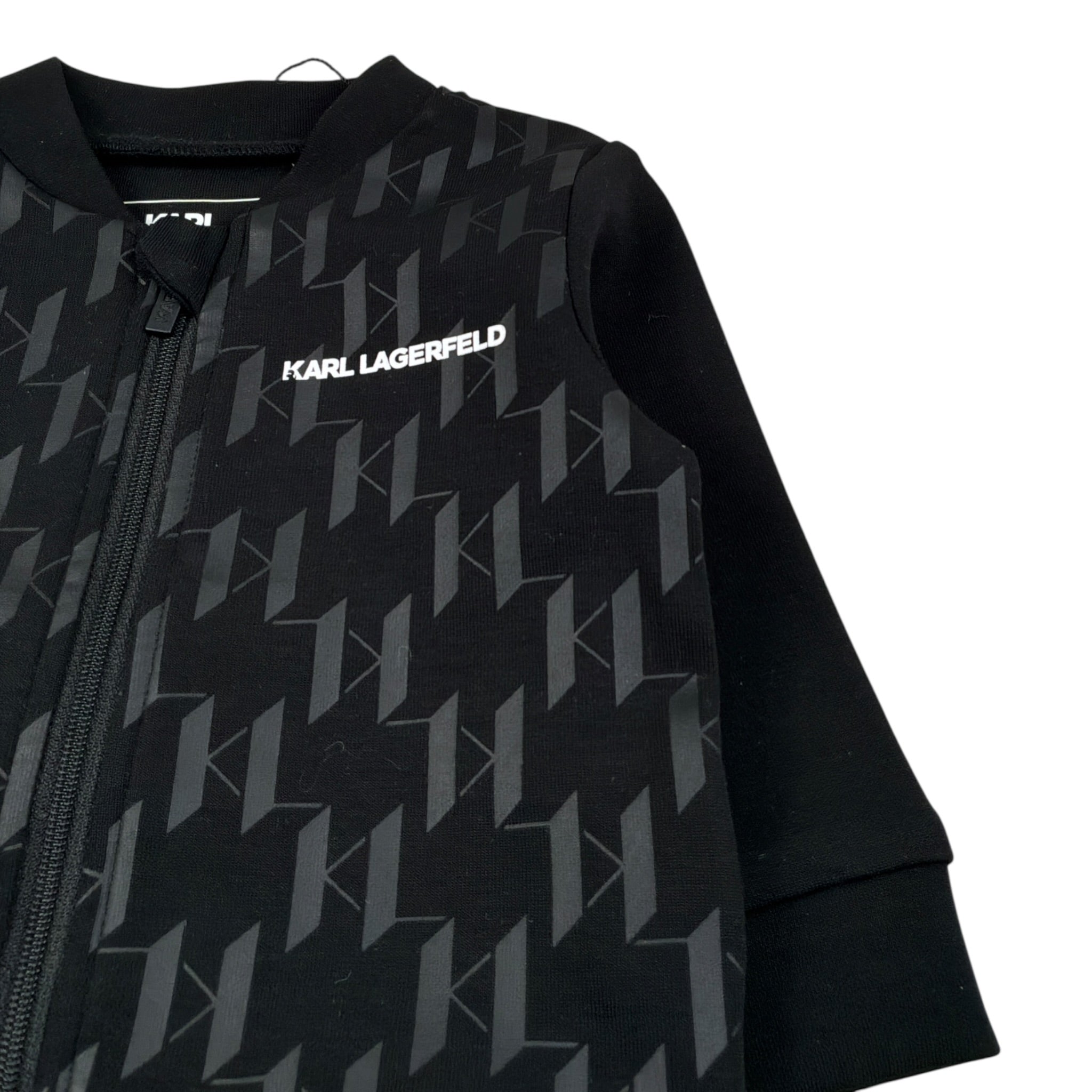 Karl Lagerfeld Completo Pezzi Felpa-Pantalone tinta unita Nero per Neonato Z30296 NERO KARL LAGERFELD 