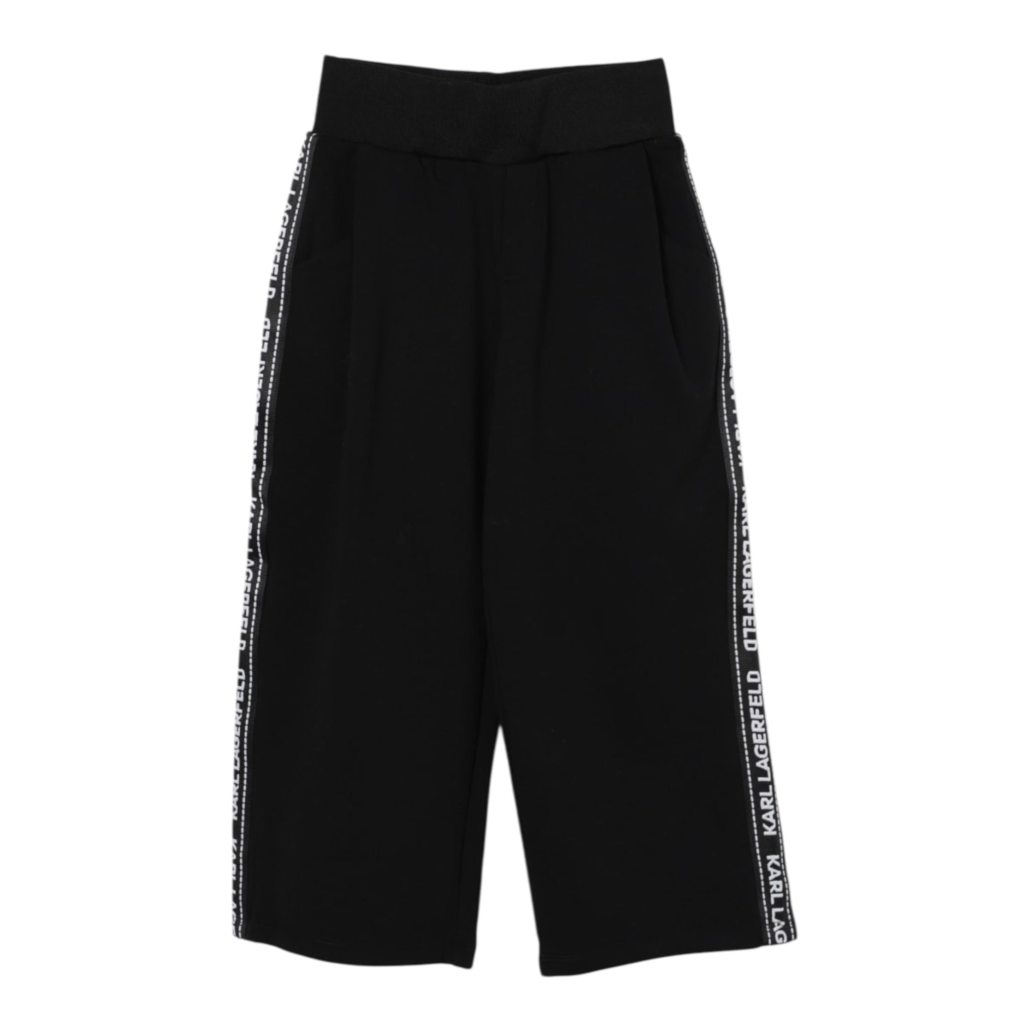 Karl Lagerfeld Pantalone Modello Palazzo tinta unita Nero per Bambina Z30628 NERO KARL LAGERFELD 