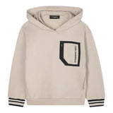 Karl Lagerfeld Felpa tinta unita con Logo E Cappuccio Beige per Bambino Z30643 BEIGE KARL LAGERFELD 