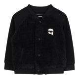 Karl Lagerfeld Cardigan tinta unita con Logo Nero per Neonato Z30665 NERO KARL LAGERFELD 