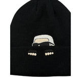 Karl Lagerfeld Cappello tinta unita con Logo Nero per Bambina Z31004 NERO KARL LAGERFELD 