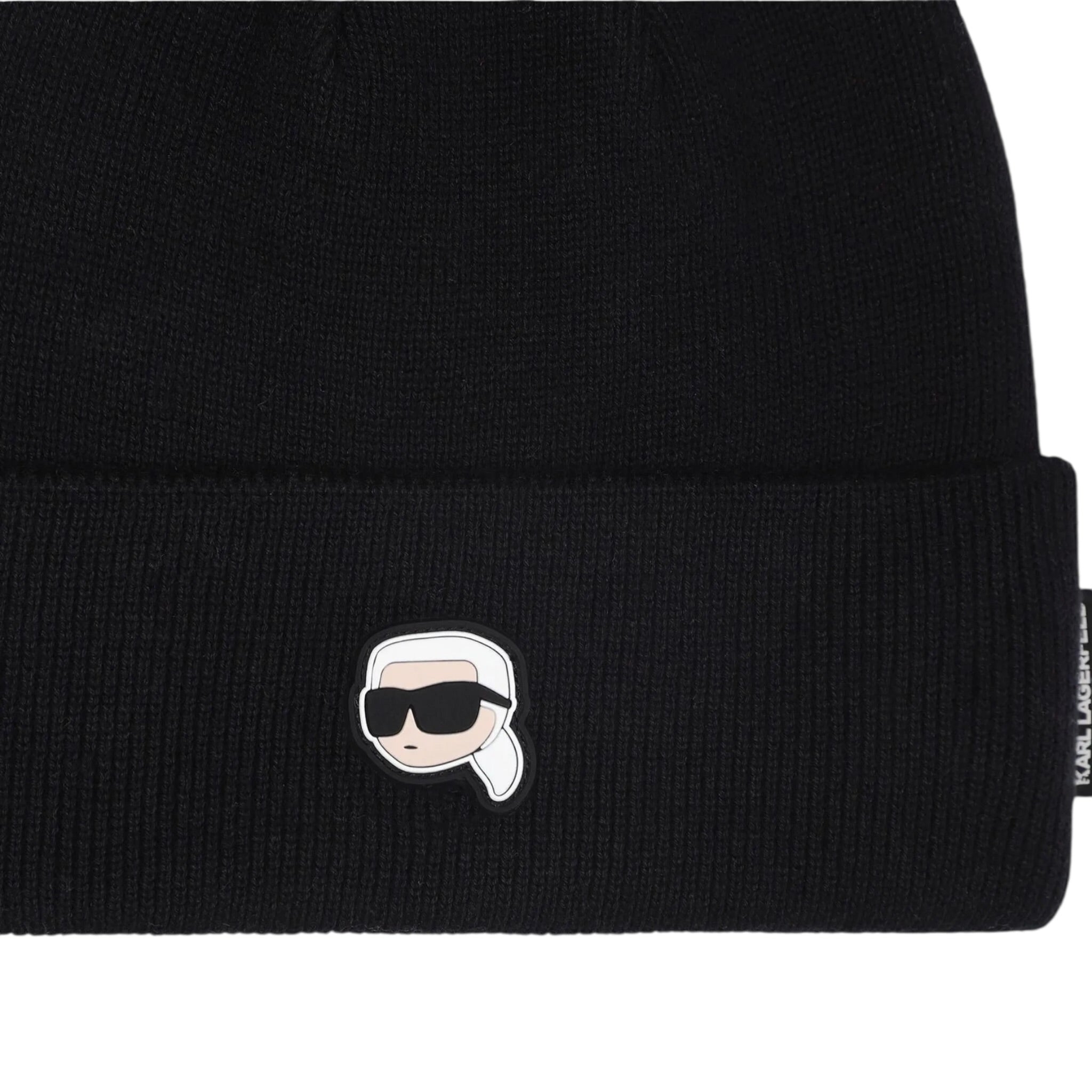 Karl Lagerfeld Cappello tinta unita con Logo Nero per Bambina Z31028 NERO KARL LAGERFELD 