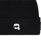 Karl Lagerfeld Cappello tinta unita con Logo Nero per Bambina Z31028 NERO KARL LAGERFELD 