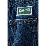 Kenzo Jeans tinta unita con Elastico In Vita Blu per Neonato K60506 BLU KENZO 