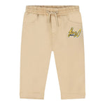 Kenzo Pantalone tinta unita con Elastico In Vita Beige per Neonato K60510 BEIGE KENZO 