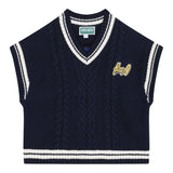 Kenzo Gilet tinta unita Scollo A V Blu per Bambina K60667 BLU KENZO 