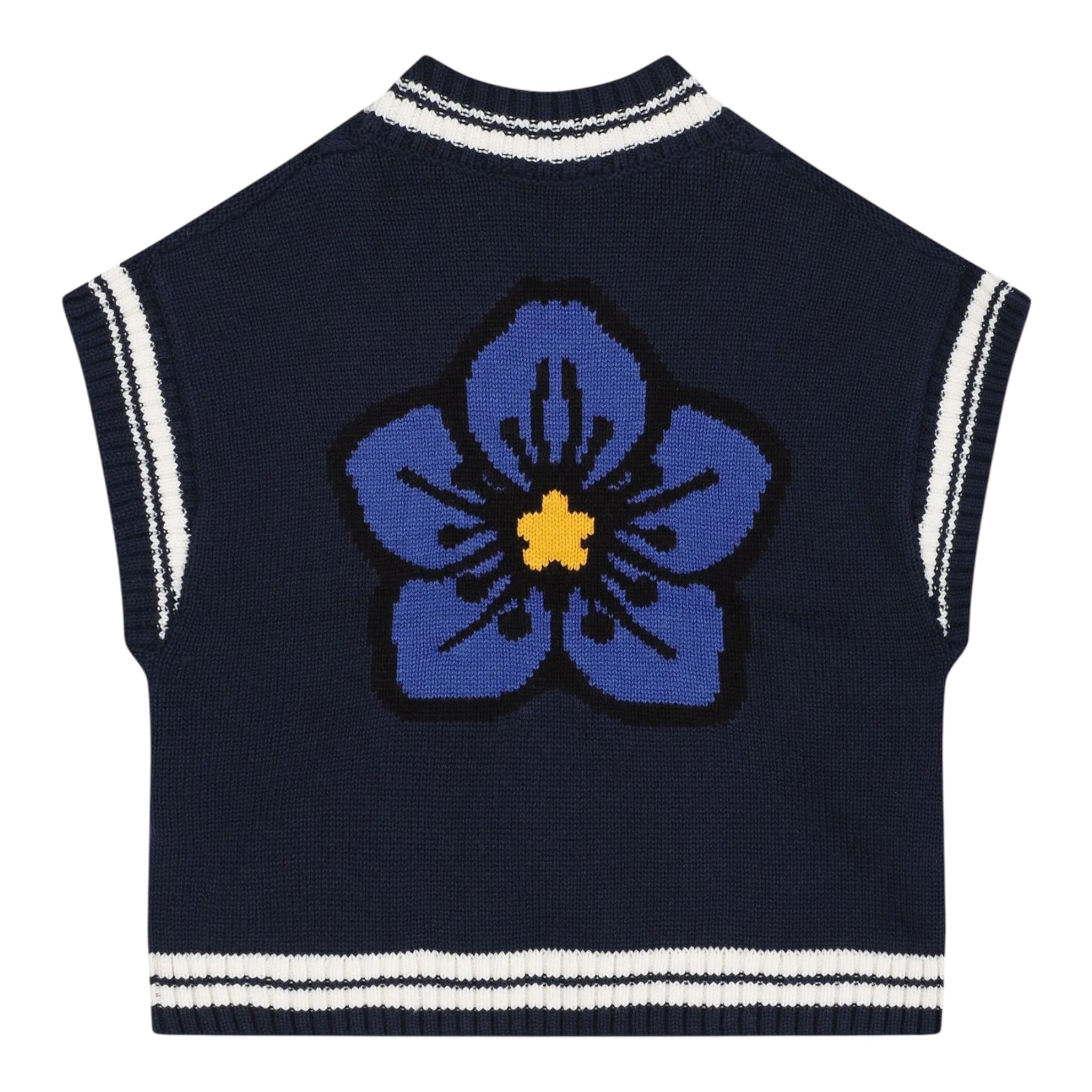 Kenzo Gilet tinta unita Scollo A V Blu per Bambina K60667 BLU KENZO 