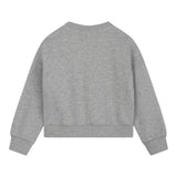 Kenzo Felpa Chiusa Girocollo tinta unita con Logo Grigio per Bambina K60786 GRIGIO KENZO 