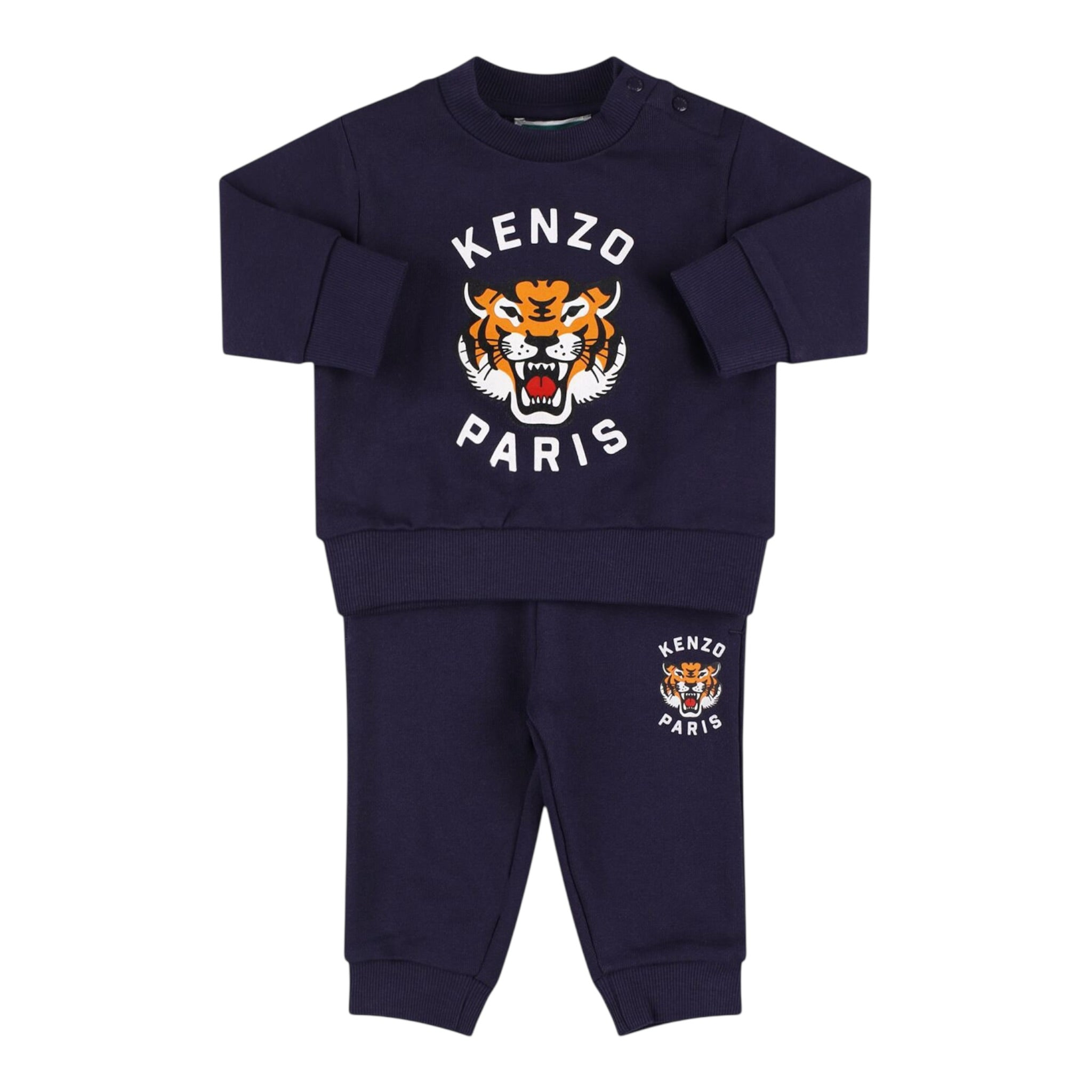 Kenzo Completo 2 Pezzi Felpa-Pantalone tinta unita Blu per Bambino K60935 BLU KENZO 
