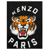 Kenzo Felpa Chiusa con Cappuccio tinta unita con Stampa Nero per Bambino K61124 NERO KENZO 