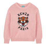 Kenzo Maglia Girocollo tinta unita con Ricami Logo Rosa per Bambina K61334 ROSA KENZO 