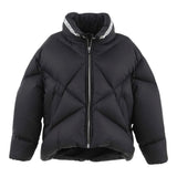 Khrisjoy Giubbino tinta unita con Zip E Cappuccio Nero per Bambino KA2A57N0079 NERO KHRISJOY 