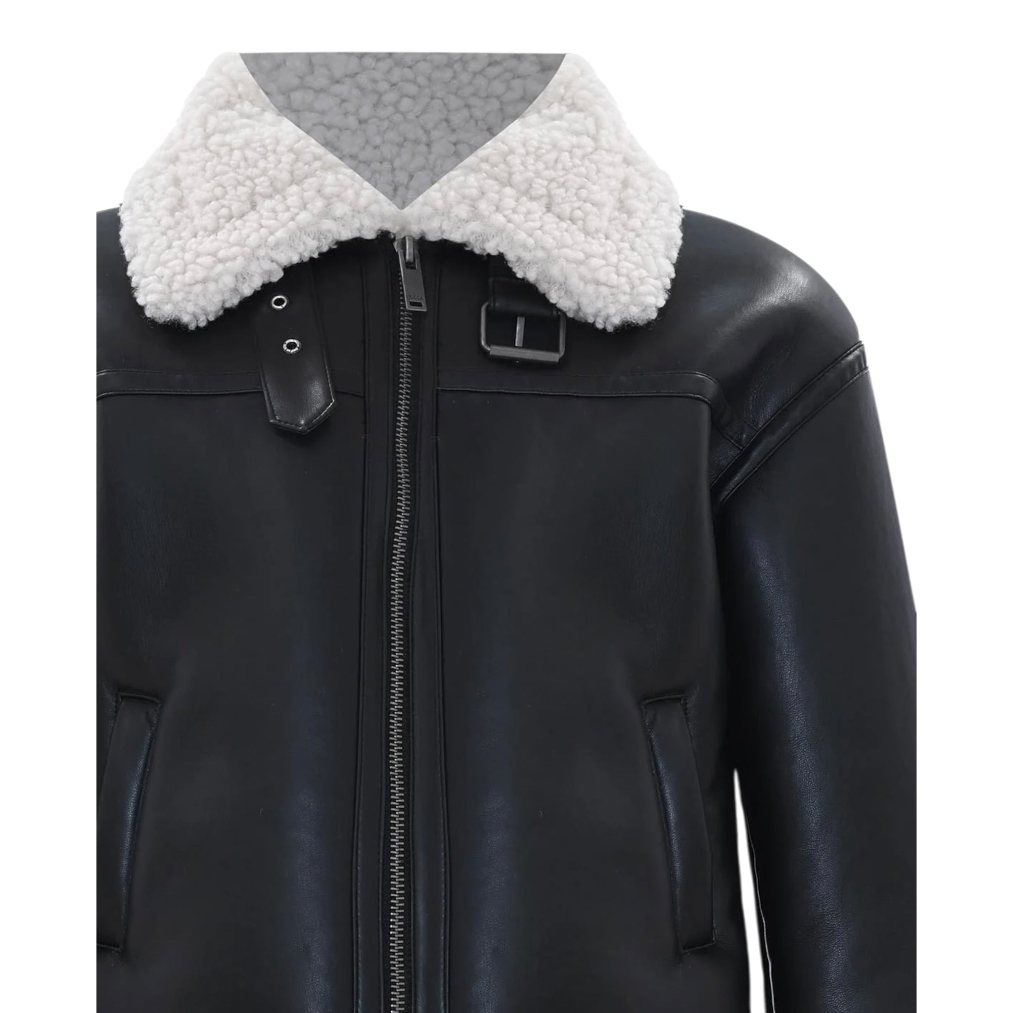 Kocca Giubbino Modello Montone In Ecopelle Nero per Bambina A25JBGB7660ABUN0000 NERO Kocca 
