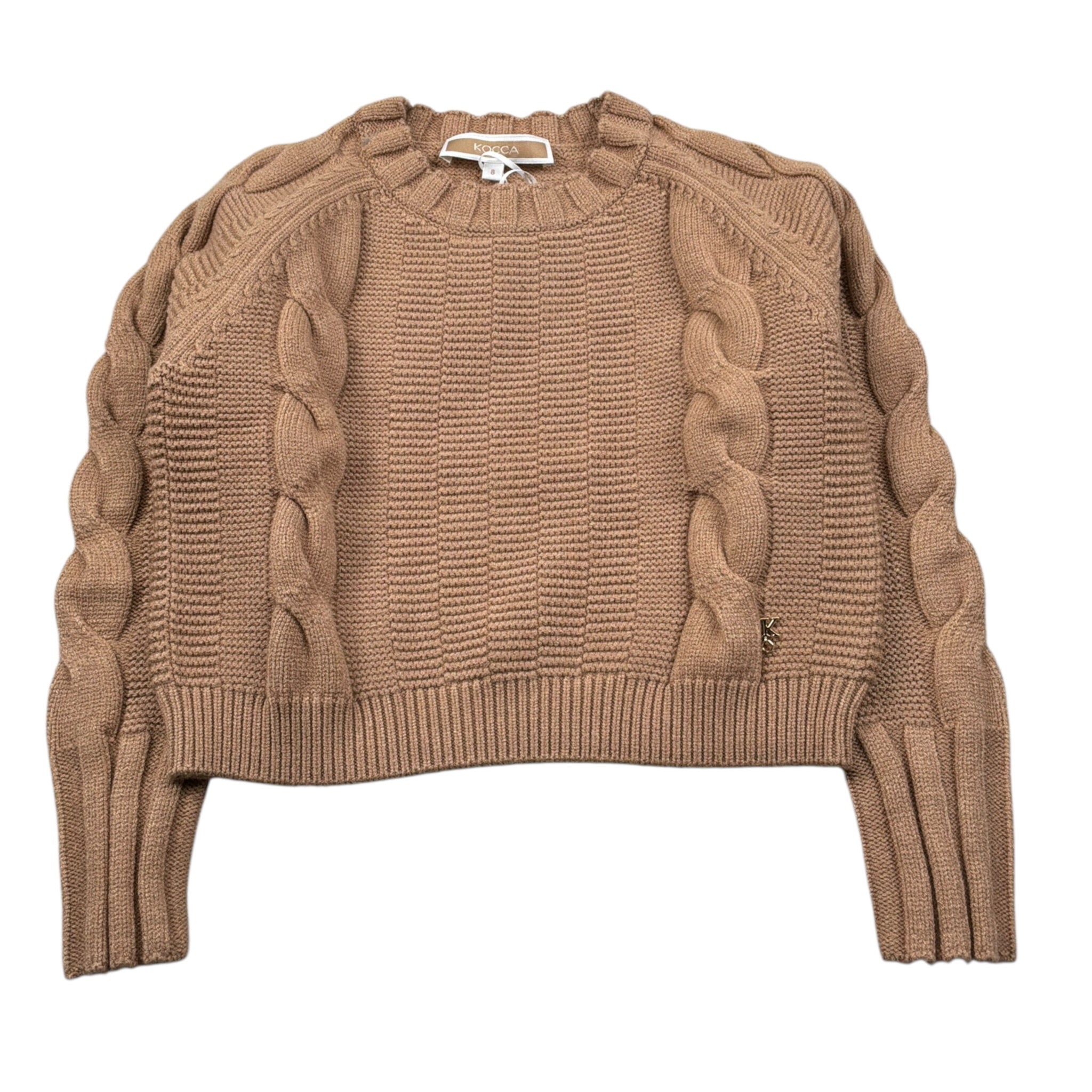 Kocca Maglia Girocollo tinta unita Beige per Bambina AURAS BEIGE Kocca 