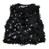 Kocca Top Giromanica tinta unita con Paillettes Nero per Bambina SOKOL NERO Kocca 