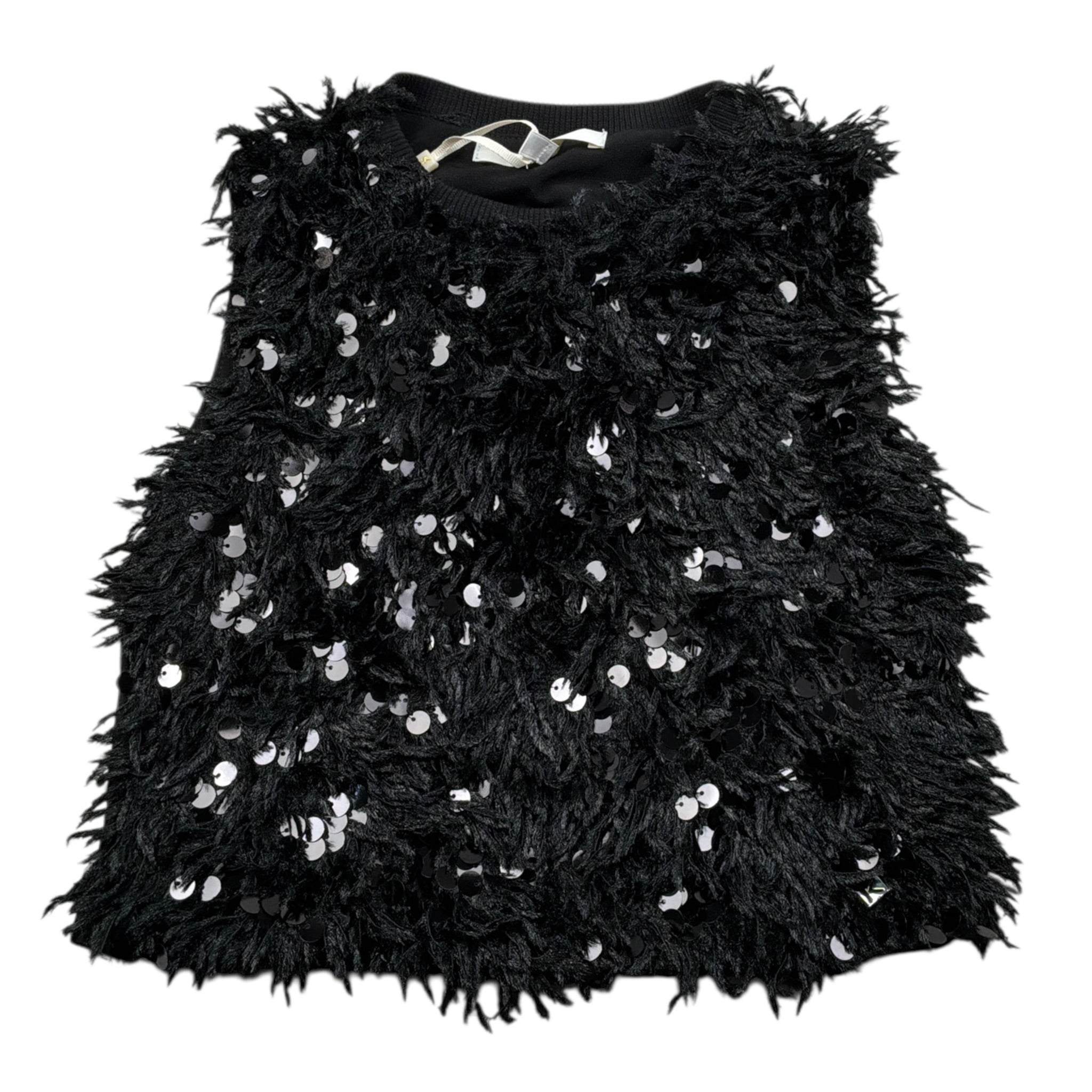 Kocca Top Giromanica tinta unita con Paillettes Nero per Bambina SOKOL NERO Kocca 