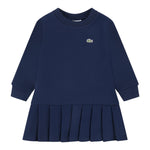 Lacoste Abito Manica Lunga tinta unita Blu per Bambina 347065 BLU LACOSTE 