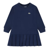 Lacoste Abito Manica Lunga tinta unita Blu per Bambina 347065 BLU LACOSTE 