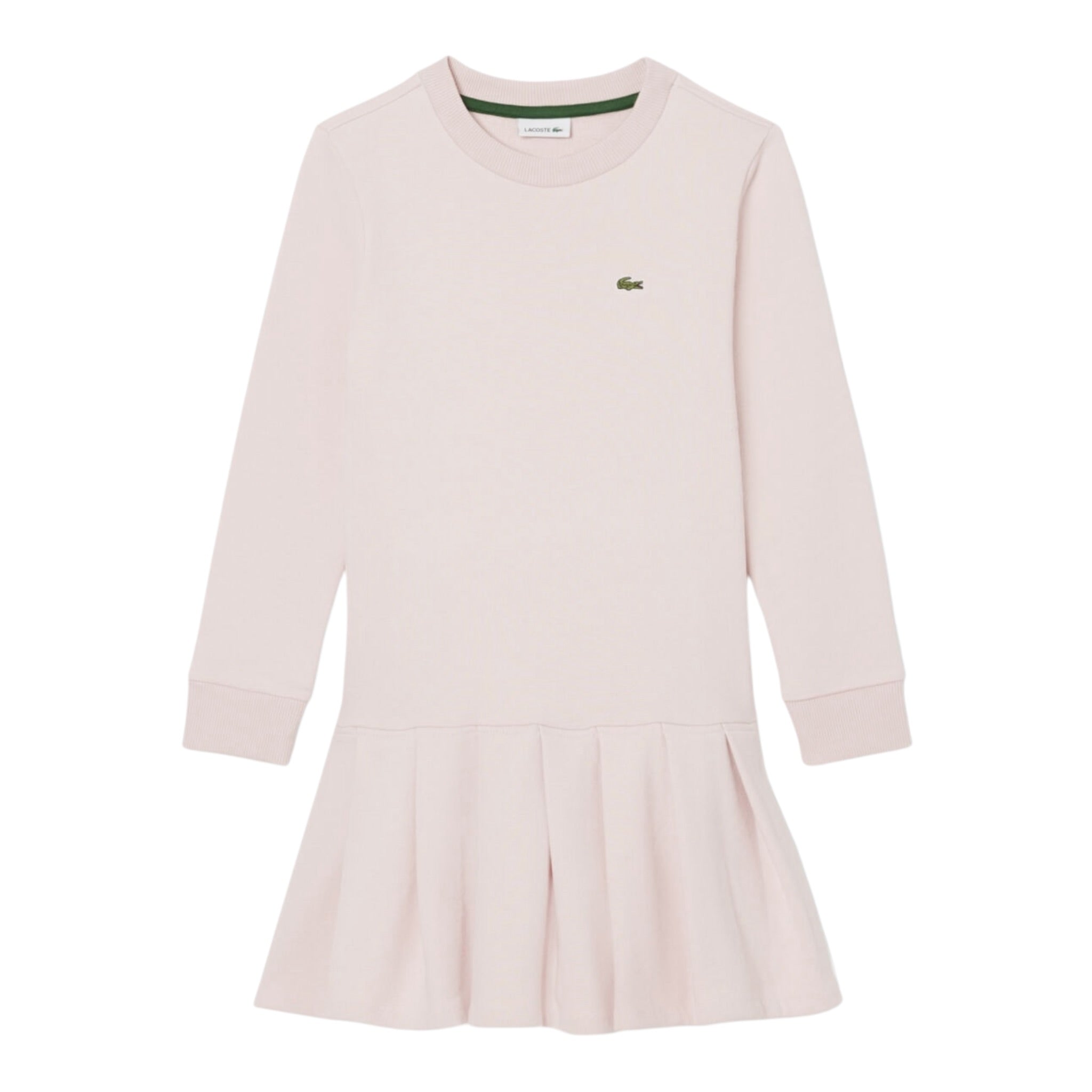 Lacoste Abito Manica Lunga tinta unita Rosa per Bambina 347065 ROSA LACOSTE 