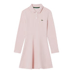 Lacoste Abito Manica Lunga con Colletto tinta unita Rosa per Bambina 347067 ROSA LACOSTE 