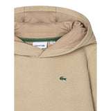Lacoste Felpa tinta unita con Stampa E Cappuccio Beige per Bambino 947028 BEIGE LACOSTE 