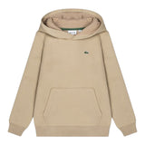 Lacoste Felpa tinta unita con Stampa E Cappuccio Beige per Bambino 947028 BEIGE LACOSTE 