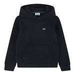 Lacoste Felpa tinta unita con Stampa E Cappuccio Nero per Bambino 947028 NERO LACOSTE 