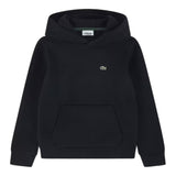 Lacoste Felpa tinta unita con Stampa E Cappuccio Nero per Bambino 947028 NERO LACOSTE 