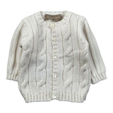 La Stupenderia Cardigan tinta unita con Trecce Panna per Neonato 1WCCR25 PANNA LA STUPENDERIA 