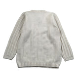 La Stupenderia Cardigan tinta unita con Trecce Panna per Bambino 1WCCR27 PANNA LA STUPENDERIA 